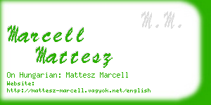 marcell mattesz business card